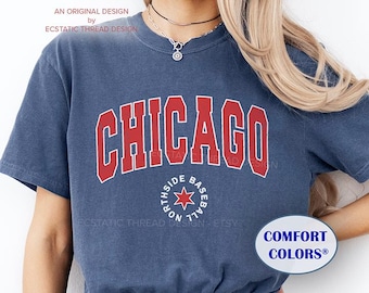 Vintage Blue Chicago Blues Art T-shirt - 90s Music Scene Tee