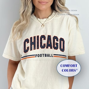 Vintage Chicago Football Shirt, Chicago Football Apparel, Comfort Colors®, Football Chicago, Chicago Football T-shirt, For Women and Men