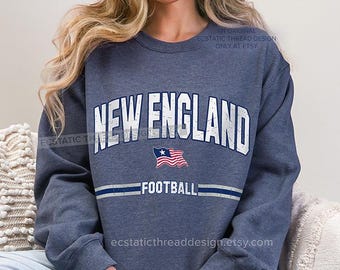 Vintage New England Football Sweatshirt, Heritage Crewneck, Unisex Sweatshirts
