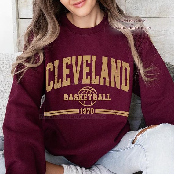 Cleveland Basketball Sweatshirt, Vintage Style, Cleveland
