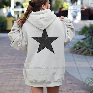 Star Hoodies, Distressed Star Hoodie, Star Sweatshirt, Vintage Star, Oversized Hoodie, Oversized Aesthetic, Trendy Hoodies, Y2K, Unisex