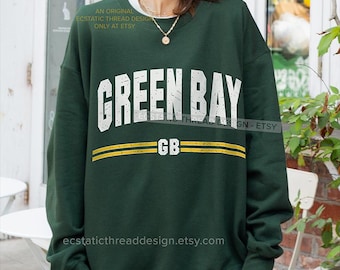 Green Bay Football Sweatshirt, Green Bay Crewneck Sweatshirt, Pullover, Greenbay, Unisex