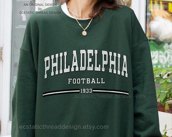 Philadelphia Football Sweatshirts, Vintage Eagles Sweatshirt, Go Birds Sweater, Unisex Crewneck