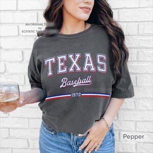 Vintage Texas Baseball Fan Gift Comfort Colors