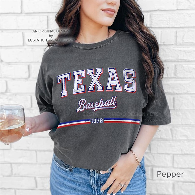 Vintage Texas Baseball Fan Gift Comfort Colors