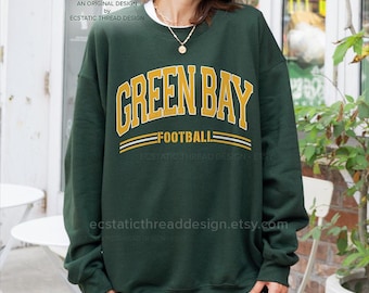 Green Bay Football Sweatshirt, Green Bay Football Vintage, Green Bay Football Crewneck, Green Bay Footbal, Green Bay Retro, For Women & Men