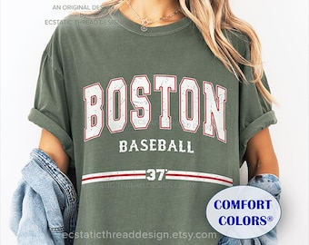 Vintage Boston Baseball Shirt, Green Monster Fan Tee, Comfort Colors® Unisex, Fenway Park