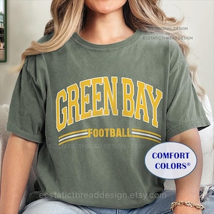 Green Bay Football Shirt, Comfort Colors®, Football Green Bay Tshirt, Green Bay Fan Gift, Retro Green Bay tee, Greenbay Fan, For Women & Men