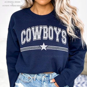 Original Vintage Cowboys Sweatshirt, Cowboys Cowgirls, Distressed Cowboys Crewneck, Cowboys Western, Vintage Cowboy Sweatshirt, Men & Womens