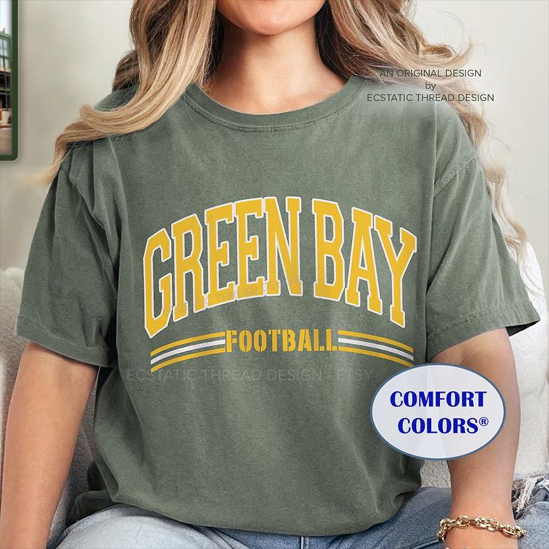 Green Bay Football Shirt, Comfort Colors®, Football Green Bay, T-shirt ...