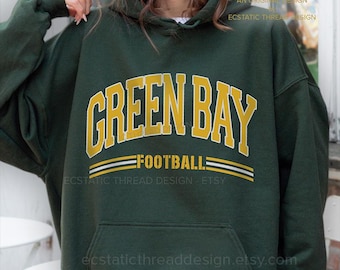 Green Bay Football Hoodie, Vintage Green Bay Football, Football Green Bay, Hoodies, Green Bay Footbal, Green Bay Gift, For Women and Men
