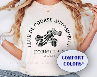 Vintage Formula One Shirt, Sunday Club Shirt, Comfort Colors® Shirt, Club De Course Automobile, Car Racing Club, Gifts, Formula One Tshirt