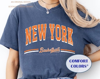 New York Basketball Shirt, Comfort Colors®, Basketball New York Tee, Vintage New York Basketball Tshirt, NY Basketball Shirts, Unisex