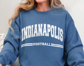 Indianapolis Football Sweatshirts, Indianapolis Colts Crewneck in Vintage Style, Indy Football Sweater, Unisex