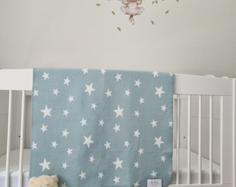 Personalisierte Bio Babydecke mit Karte