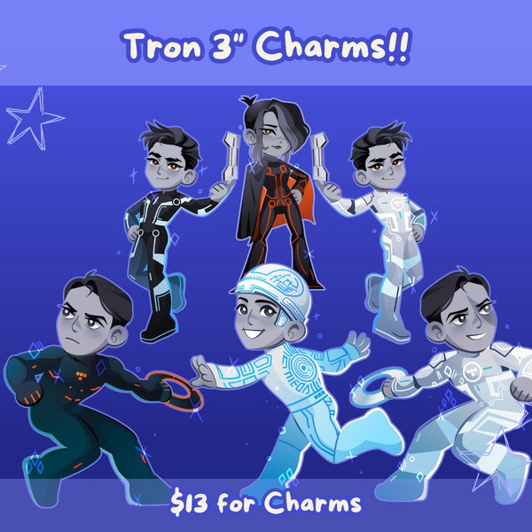 3" Tron Charms