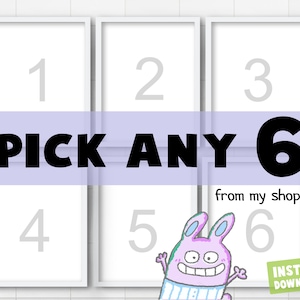 Set 6 Mix Match Superhero Princess Kids Bathroom Bedtime Instant Digital Prints Download Wall Art Decor Superheroes Princesses Printables