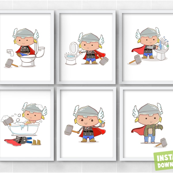 Superhero Bathroom - Etsy