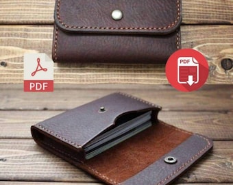 Multi Card Holder Template, Wallet pdf, Leather Card Case Pattern