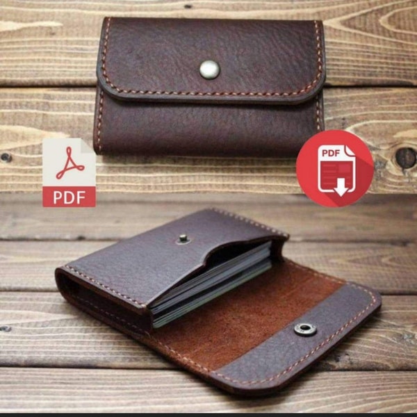 Multi Card Holder Template, Wallet pdf, Leather Card Case Pattern