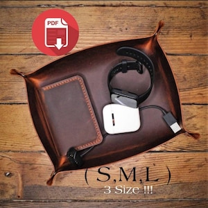 Leather Tool Organizer Template (S,M and L) , Leather Tray Pattern Pdf