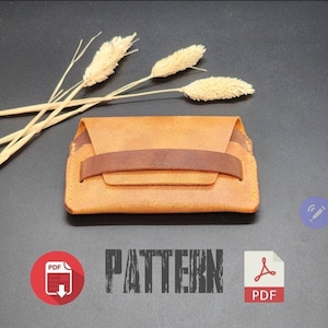 Plantilla) Cartera de Piel, Patrón Tarjetero, Cartera pdf, Cartera Mujer
