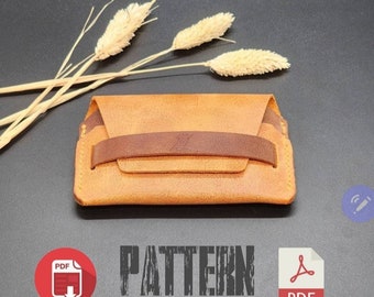 Template) Leather Wallet, Card Holder Pattern, Wallet pdf, Woman Wallet