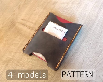 Template (4 model) Card Case, Credit Card Holder Pattern, Wallet pdf