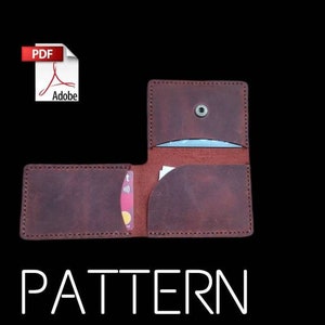Handmade Leather Bifold Wallet Template, Card Holder Pattern, Wallet pdf, Card Case template