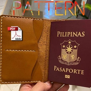 Modelo de carteira de passaporte, padrão de capa de passaporte, pdf de carteira, pdf de passaporte