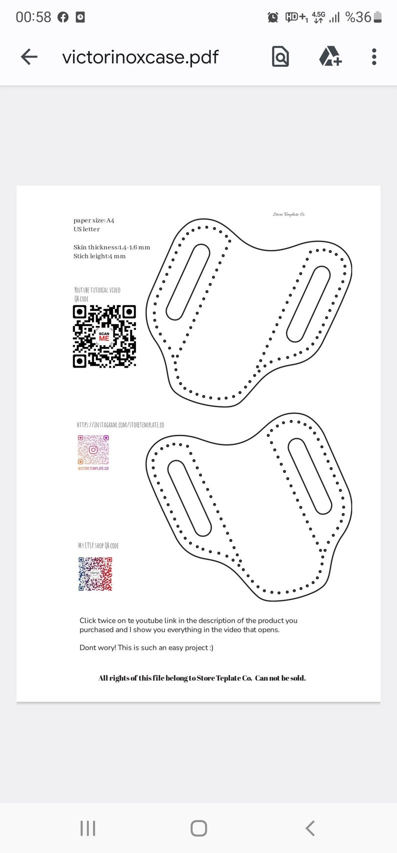 Knife Sheath Template Pattern Pocket Knife Case Pdf Leather Etsy