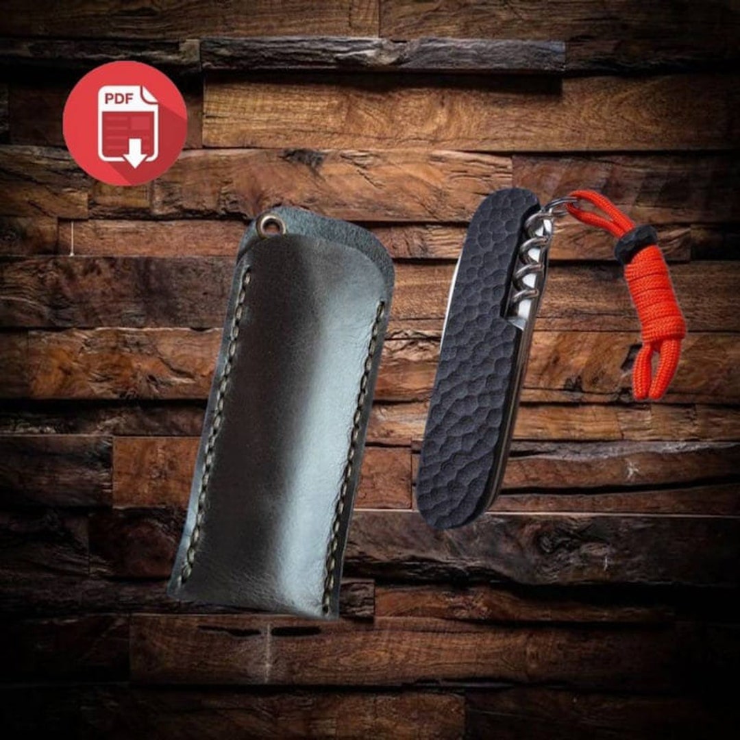 Knife Sheath Template Pattern, Pocket Knife Case Pdf, Leather Products