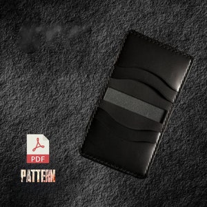 Leder Bifold Brieftasche Vorlage, Kartenhalter Muster, Brieftasche pdf, Kartenetui Vorlage