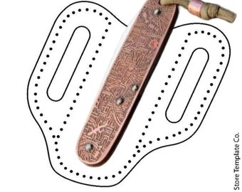 knife sheath Template Pattern, Pocket Knife Case pdf, Leather Products Pdf