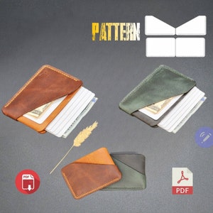 Vorlage) Leder Kreditkartenetui, Kartenetui Muster, Brieftasche pdf,