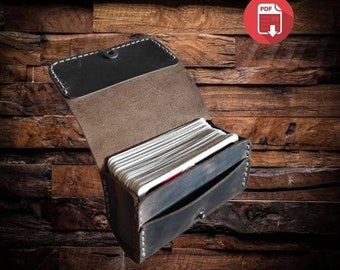 Leather Card Case Template, Multi Card Holder Pattern