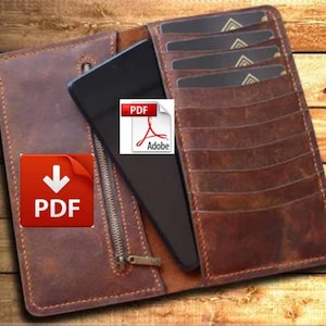 Modelo de capa de telefone, padrão de carteira de telefone, padrão de modelo de carteira longa
