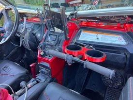 StarknightMT Dual Cup Holder For Polaris RZR 1000 XP & RZR 900 - Dash Mount Drink Tray