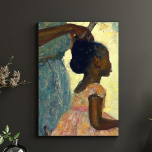 Hair Days Black Art Wall Poster | Black Woman Print | African American Family Wall Art | Black Girl Decor | Mother Daughter Art, culture