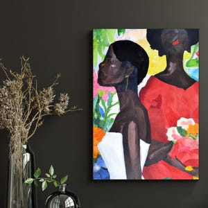 Lady in Red, Black Woman Print | African American Art, Black Girl Decor | Black Girl Magic Afrocentric Wall Art | Unframed Artwork Print