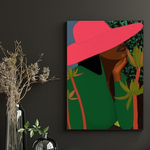 Fashion Beauty, Black Woman Art Print | African American Art, Afrocentric Decor | Black Girl Magic Artwork Portrait | Unframed Art Poster