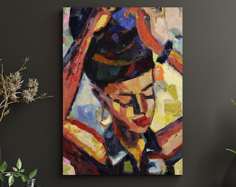 Wrapped, Poster Print | Black Art Painting, African American Artwork, Black Culture Print, Afrocentric Art Print