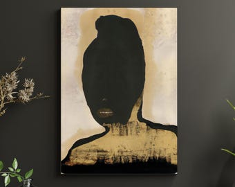 Study in Black Art Wall Poster | Black Modern Art Print African American Minimal Wall Art | Black People Art | Unframed Artwork Poster Print
