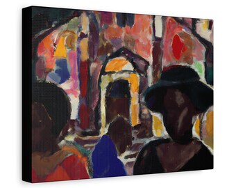 Congregants Canvas Art, Black Church Series, Afrocentric Decor