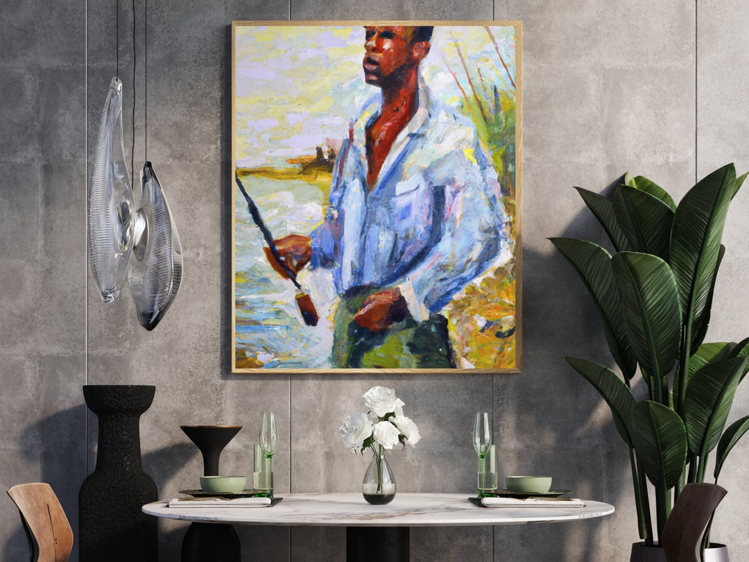 The Fisher African American Art Men Series CANVAS Wall Art Etsy