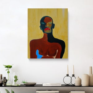 Woman of Substance, Fluid Series | Wrapped CANVAS | Black art for the home, African American contemporary art, Black artist prints, modern