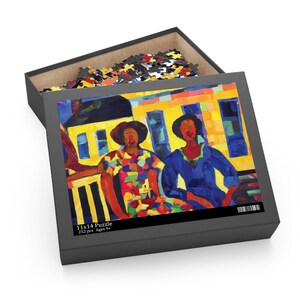 Art Jigsaw Puzzle, Friendship Puzzle, Family Jigsaw Puzzle for Adults, African American Puzzle, Unique Puzzle Art Gift, 120, 252, 500 Piece