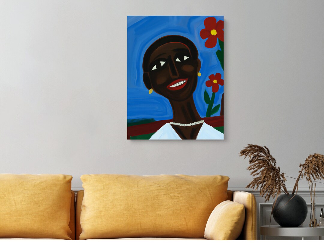 Artist Retta Dunn Retta, Black Folk Art Series, CANVAS Wall Art | Black Art Print ...