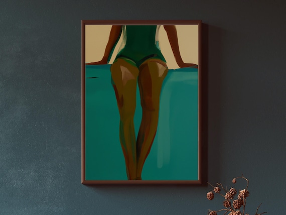 Relaxed Modern Art, FRAMED Canvas, Organic Modern Art, Minimalist Artwork, Urban Print, Colorful Wall Art, Bold Contemporary Art, Summer