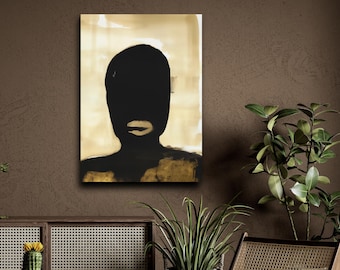 Study in Black 2, Contemporary Black Art, Matte CANVAS Art | Modern African American Art, Neutral Sketch, Minimalist Art, Black Woman, Fluid
